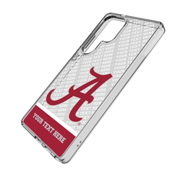 University of Alabama Crimson Tide Script A Personalized EndZone Plus Galaxy Clear Phone Case for Samsung Galaxy Iso.Jpg