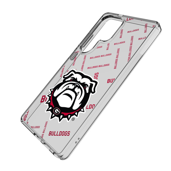 University of Georgia Bulldogs Uga Quadtile Galaxy Clear Phone Case for Samsung Galaxy Iso.Jpg