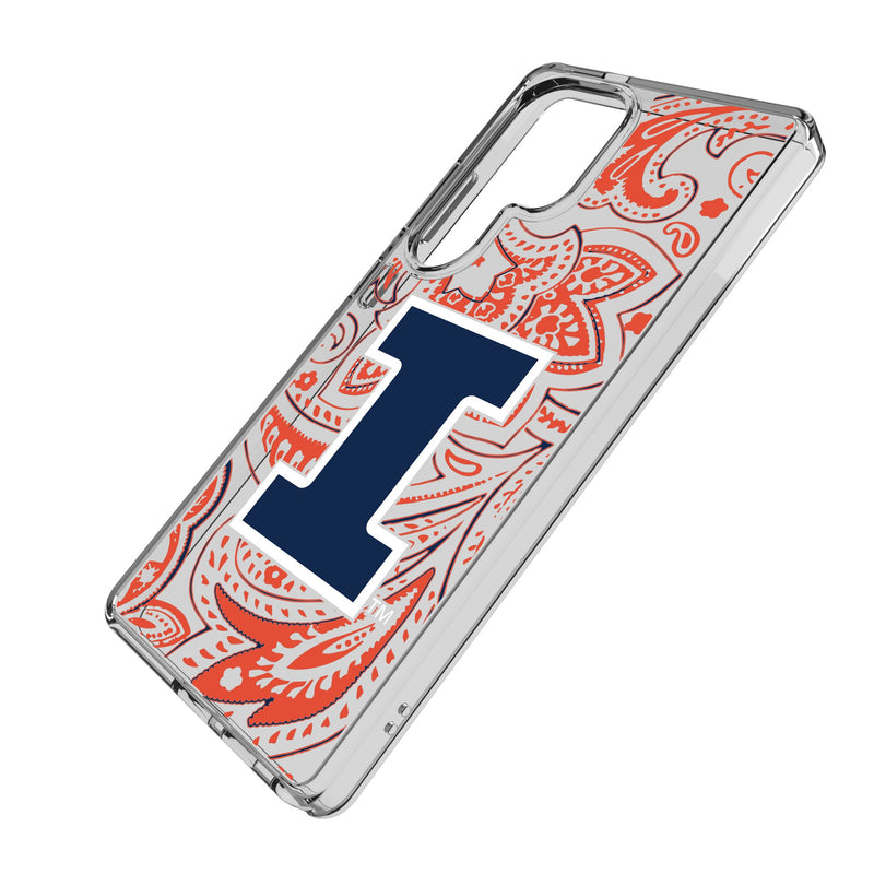 University of Illinois Fighting Illini Paisley Galaxy Clear Phone Case for Samsung Galaxy Iso.Jpg