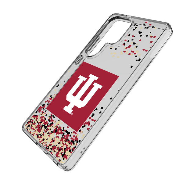 Indiana University Hoosiers Confetti Galaxy Clear Phone Case for Samsung Galaxy Iso.Jpg