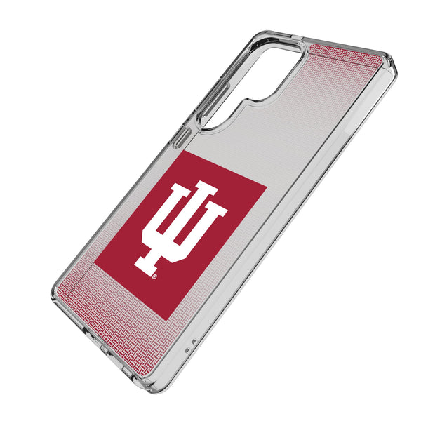 Indiana University Hoosiers Linen Galaxy Clear Phone Case for Samsung Galaxy Iso.Jpg
