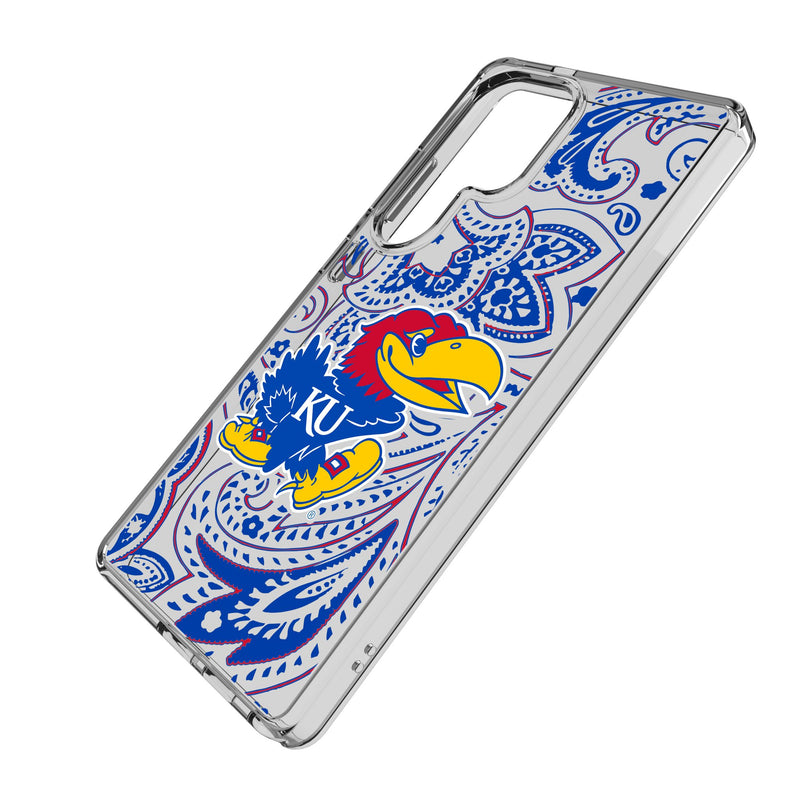 University of Kansas Jayhawks Paisley Galaxy Clear Phone Case for Samsung Galaxy Iso.Jpg