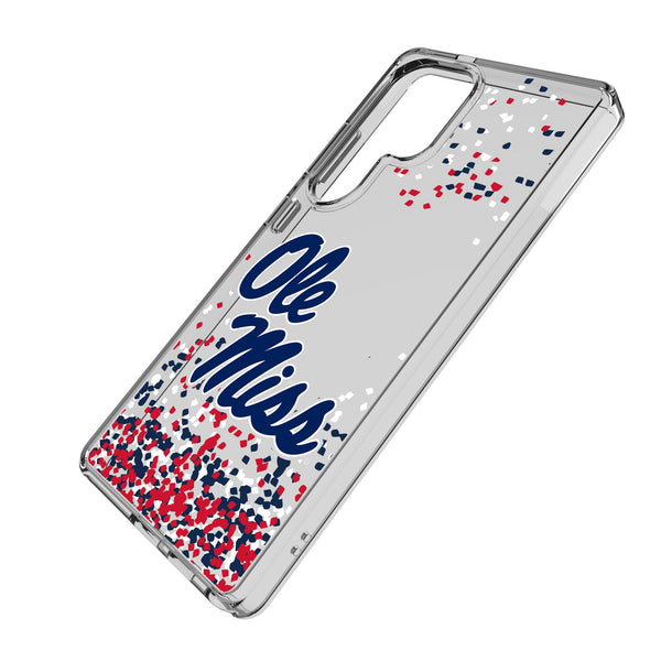 University of Mississippi Rebels Confetti Galaxy Clear Phone Case for Samsung Galaxy Iso.Jpg