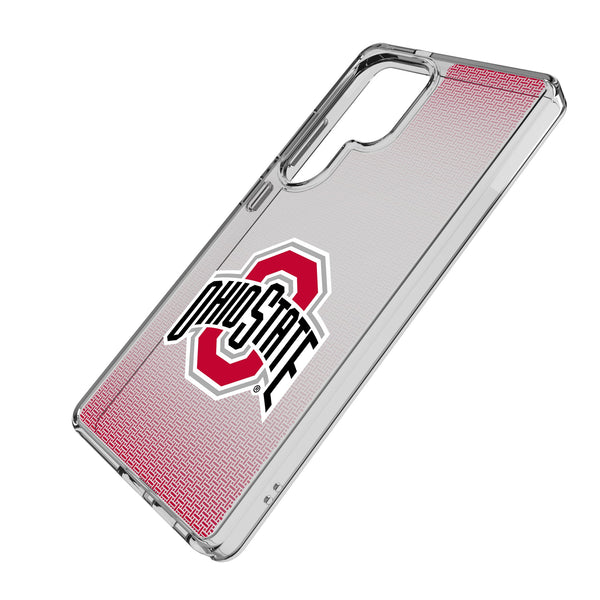 Ohio State University Buckeyes Linen Galaxy Clear Phone Case for Samsung Galaxy Iso.Jpg