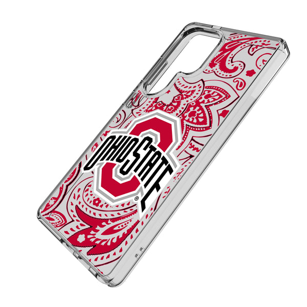 Ohio State University Buckeyes Paisley Galaxy Clear Phone Case for Samsung Galaxy Iso.Jpg