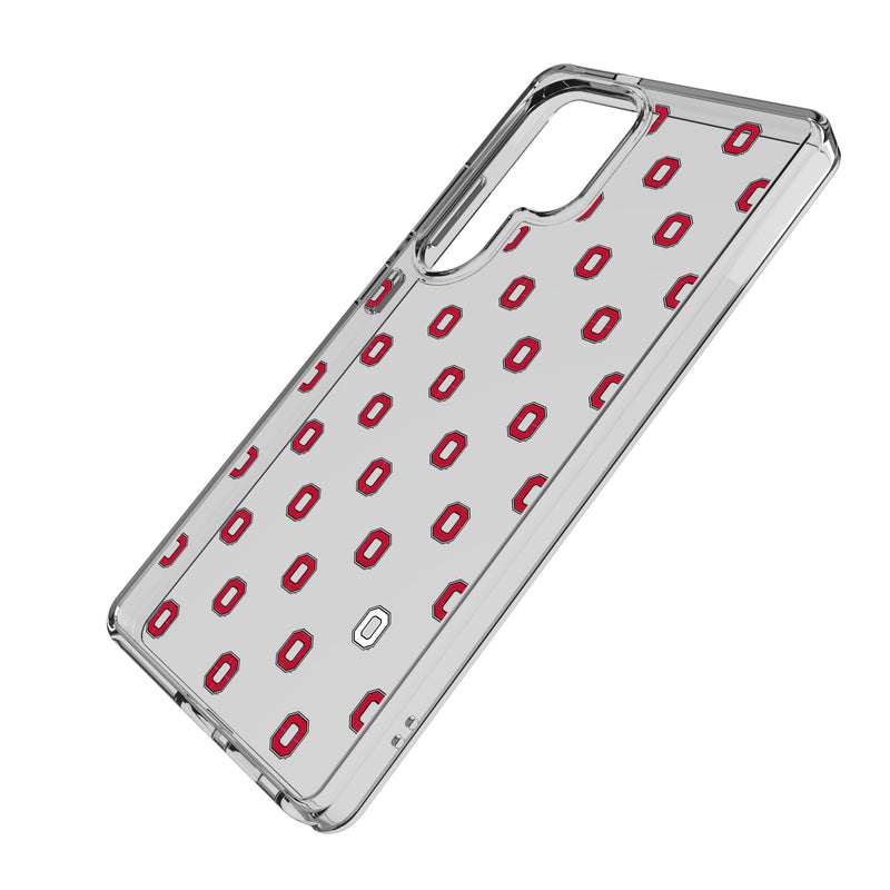 Ohio State University Buckeyes Fashion Pattern Galaxy Clear Phone Case for Samsung Galaxy Iso.Jpg