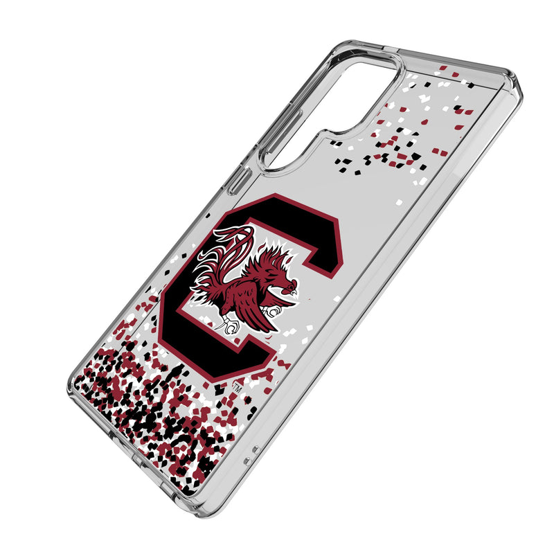 University of South Carolina Gamecocks Confetti Galaxy Clear Phone Case for Samsung Galaxy Iso.Jpg