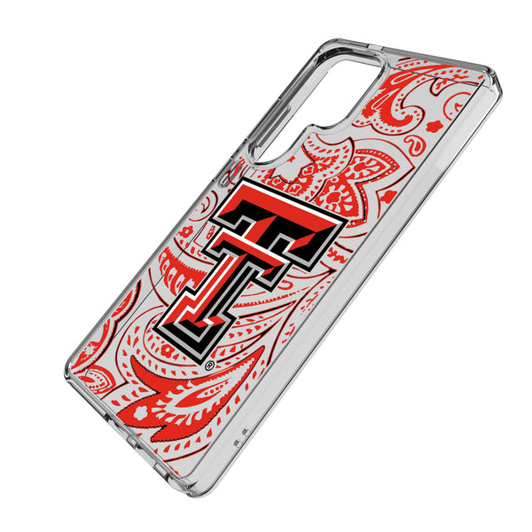 Texas Tech Red Raiders Paisley Galaxy Clear Phone Case for Samsung Galaxy Iso.Jpg