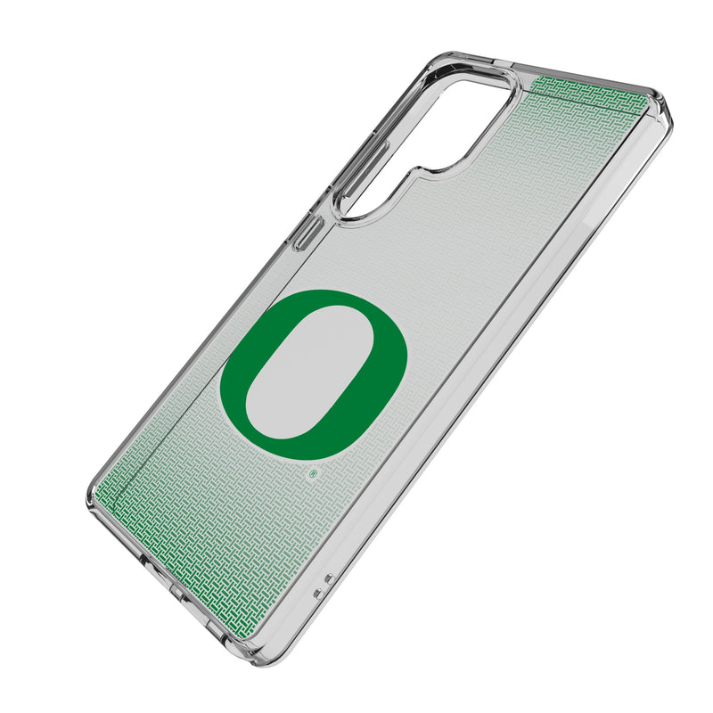 University of Oregon Ducks Linen Galaxy Clear Phone Case for Samsung Galaxy Iso.Jpg