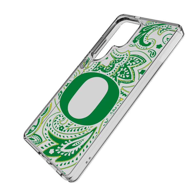University of Oregon Ducks Paisley Galaxy Clear Phone Case for Samsung Galaxy Iso.Jpg