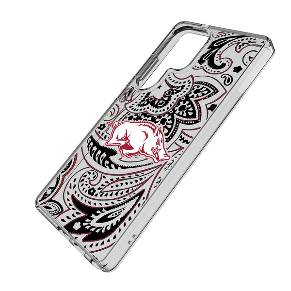University of Arkansas Fayetteville Razorbacks Paisley Galaxy Clear Phone Case for Samsung Galaxy Iso.Jpg