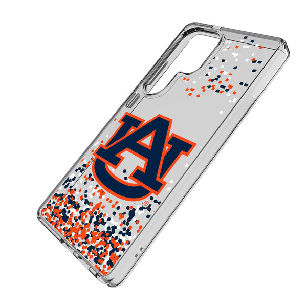 University of Auburn Tigers Confetti Galaxy Clear Phone Case for Samsung Galaxy Iso.Jpg