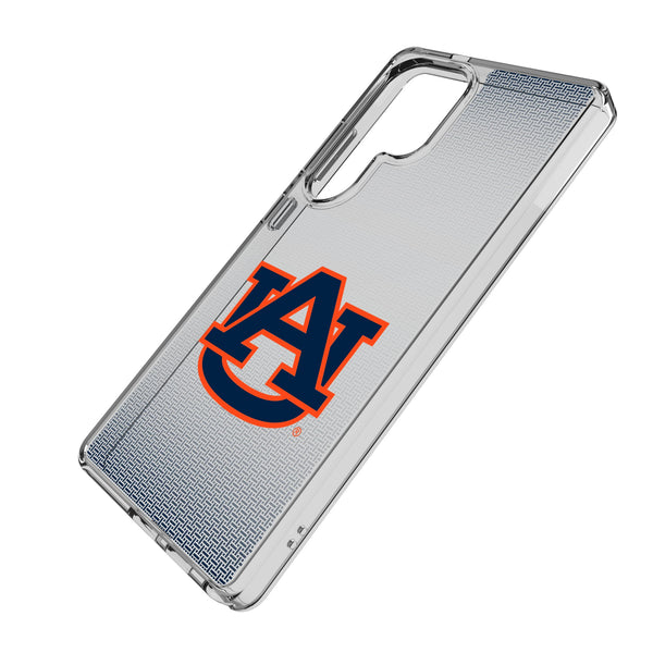 University of Auburn Tigers Linen Galaxy Clear Phone Case for Samsung Galaxy Iso.Jpg