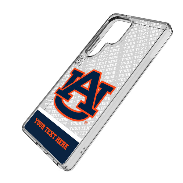 University of Auburn Tigers Personalized EndZone Plus Galaxy Clear Phone Case for Samsung Galaxy Iso.Jpg