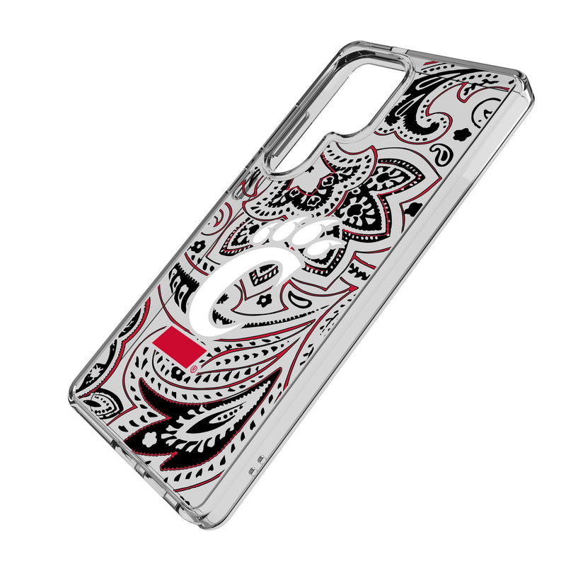 University of Cincinnati Bearcats Paisley Galaxy Clear Phone Case for Samsung Galaxy Iso.Jpg