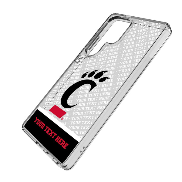 University of Cincinnati Bearcats Personalized EndZone Plus Galaxy Clear Phone Case for Samsung Galaxy Iso.Jpg