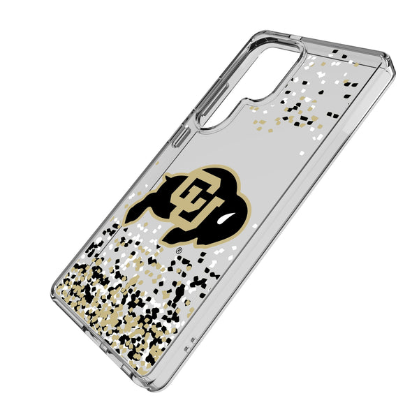 University of Colorado Buffaloes Confetti Galaxy Clear Phone Case for Samsung Galaxy Iso.Jpg