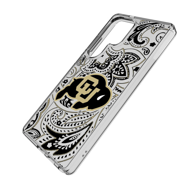 University of Colorado Buffaloes Paisley Galaxy Clear Phone Case for Samsung Galaxy Iso.Jpg