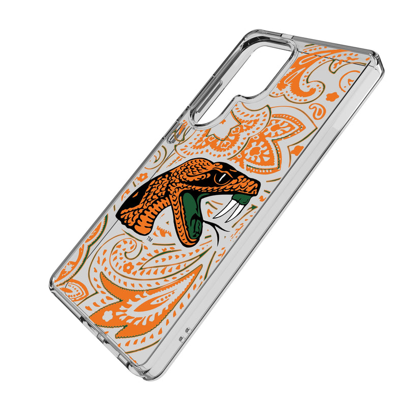 Florida A&M University Rattlers Paisley Galaxy Clear Phone Case for Samsung Galaxy Iso.Jpg
