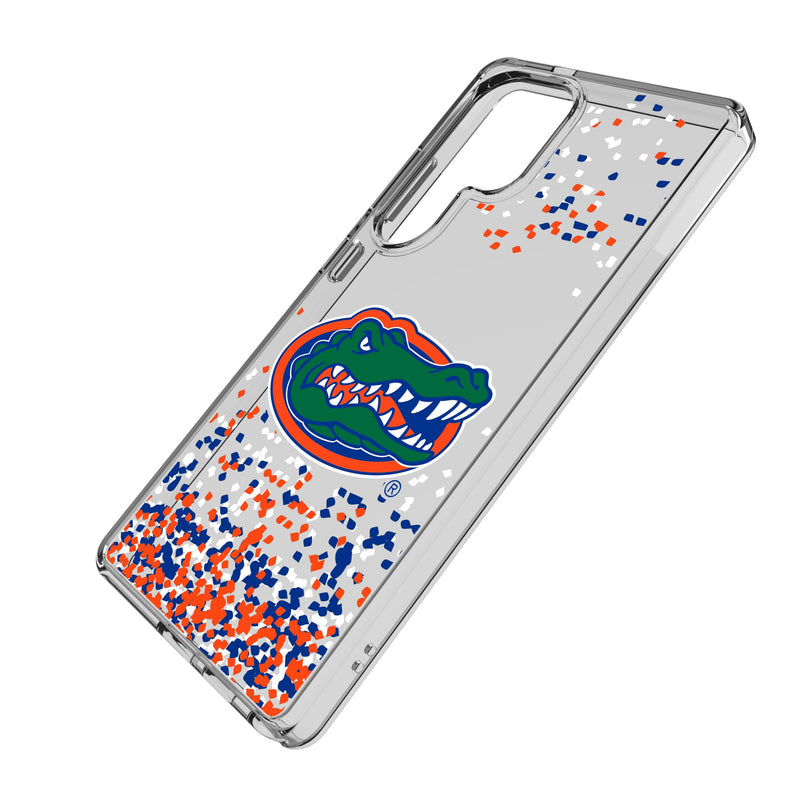 University of Florida Gators Confetti Galaxy Clear Phone Case for Samsung Galaxy Iso.Jpg