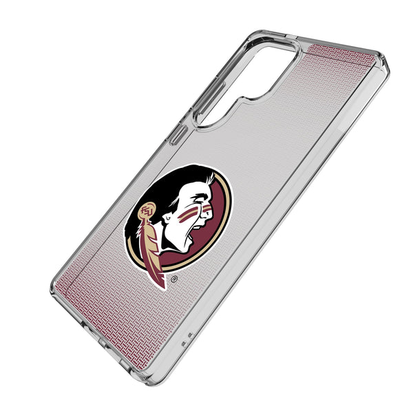 Florida State University Seminoles Linen Galaxy Clear Phone Case for Samsung Galaxy Iso.Jpg