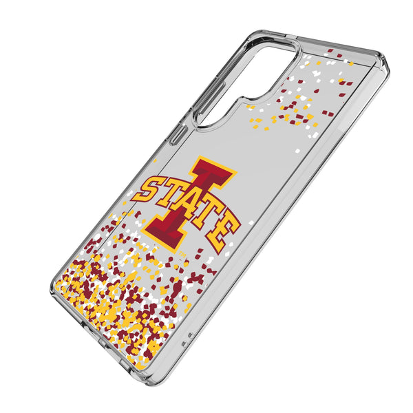 Iowa State University Cyclones Confetti Galaxy Clear Phone Case for Samsung Galaxy Iso.Jpg