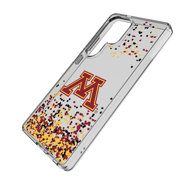 University of Minnesota Golden Gophers Confetti Galaxy Clear Phone Case for Samsung Galaxy Iso.Jpg