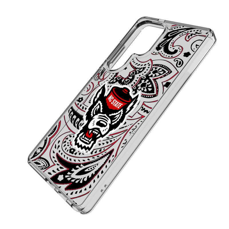 North Carolina State University Wolfpack Paisley Galaxy Clear Phone Case for Samsung Galaxy Iso.Jpg