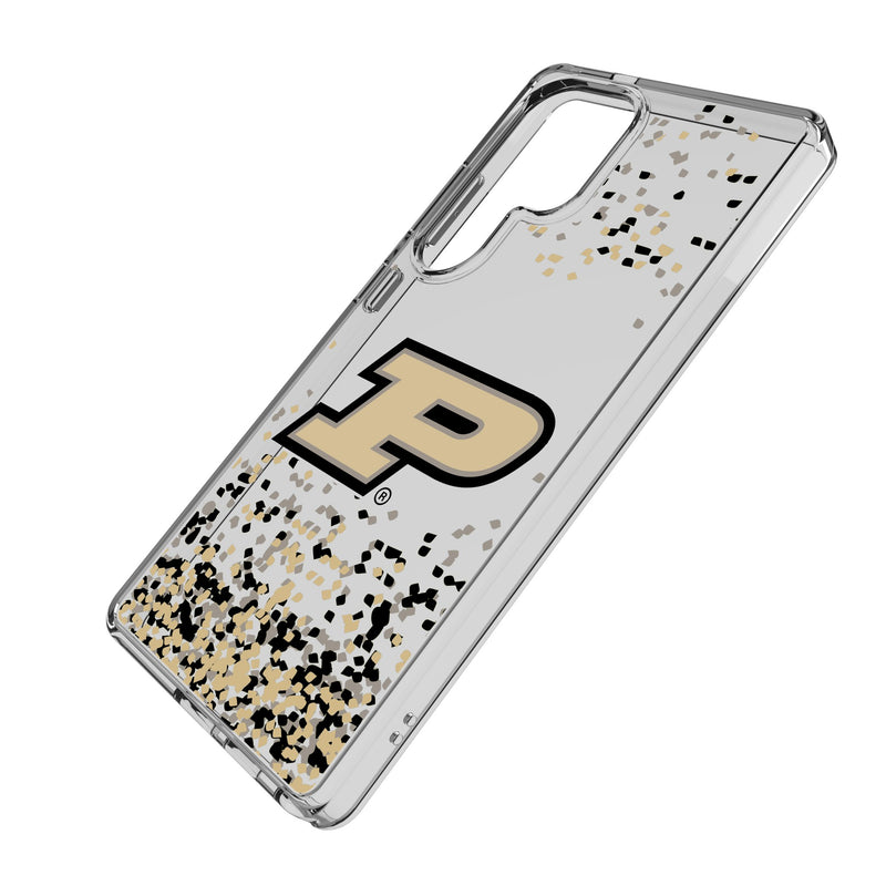 Purdue University Boilermakers Confetti Galaxy Clear Phone Case for Samsung Galaxy Iso.Jpg