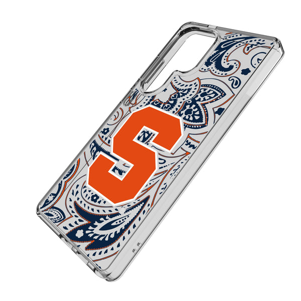 Syracuse University Orange Paisley Galaxy Clear Phone Case for Samsung Galaxy Iso.Jpg