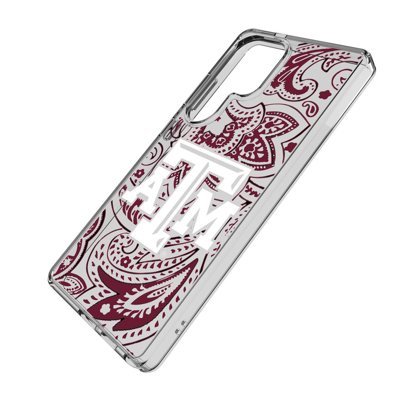 Texas A&M University Aggies Paisley Galaxy Clear Phone Case for Samsung Galaxy Iso.Jpg