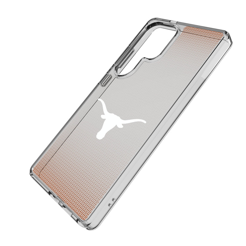 University of Texas Longhorns Linen Galaxy Clear Phone Case for Samsung Galaxy Iso.Jpg