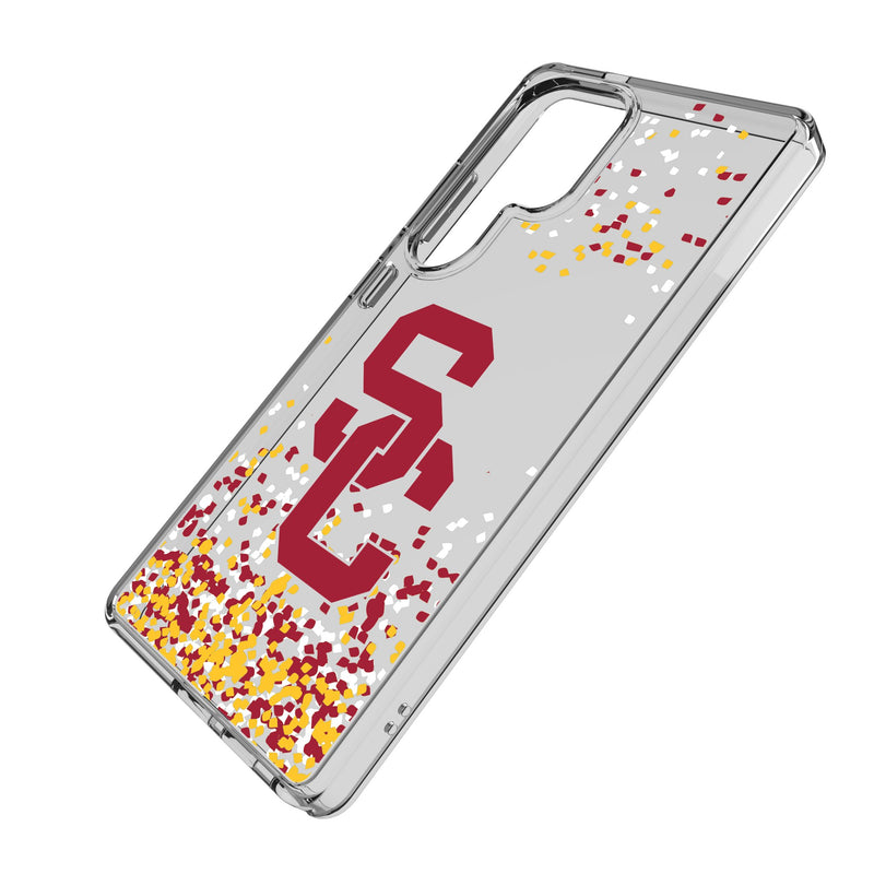 University of Southern California Trojans Confetti Galaxy Clear Phone Case for Samsung Galaxy Iso.Jpg