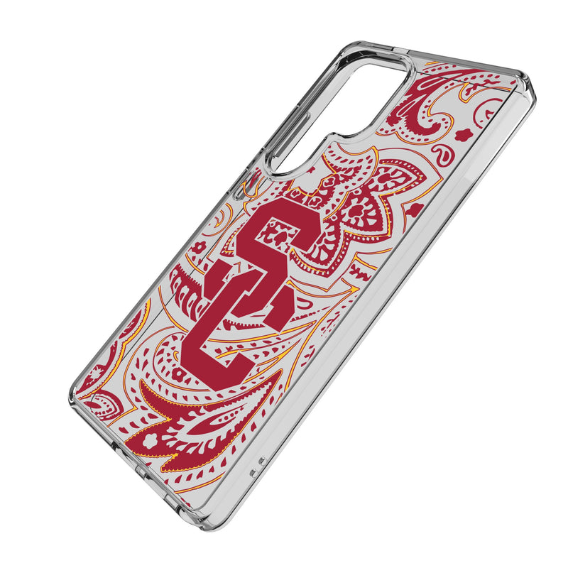 University of Southern California Trojans Paisley Galaxy Clear Phone Case for Samsung Galaxy Iso.Jpg
