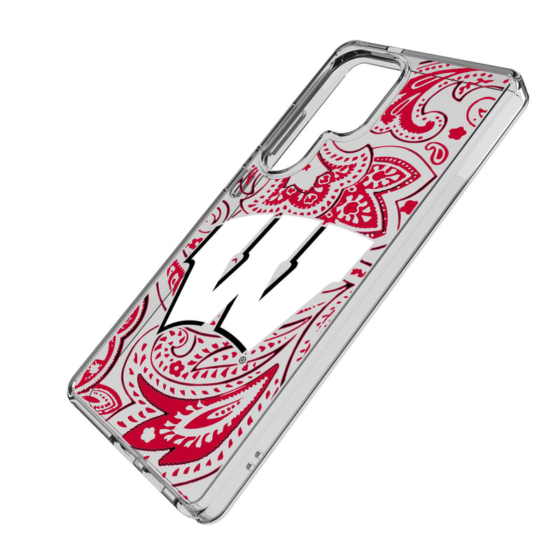 University of Wisconsin Badgers Paisley Galaxy Clear Phone Case for Samsung Galaxy Iso.Jpg
