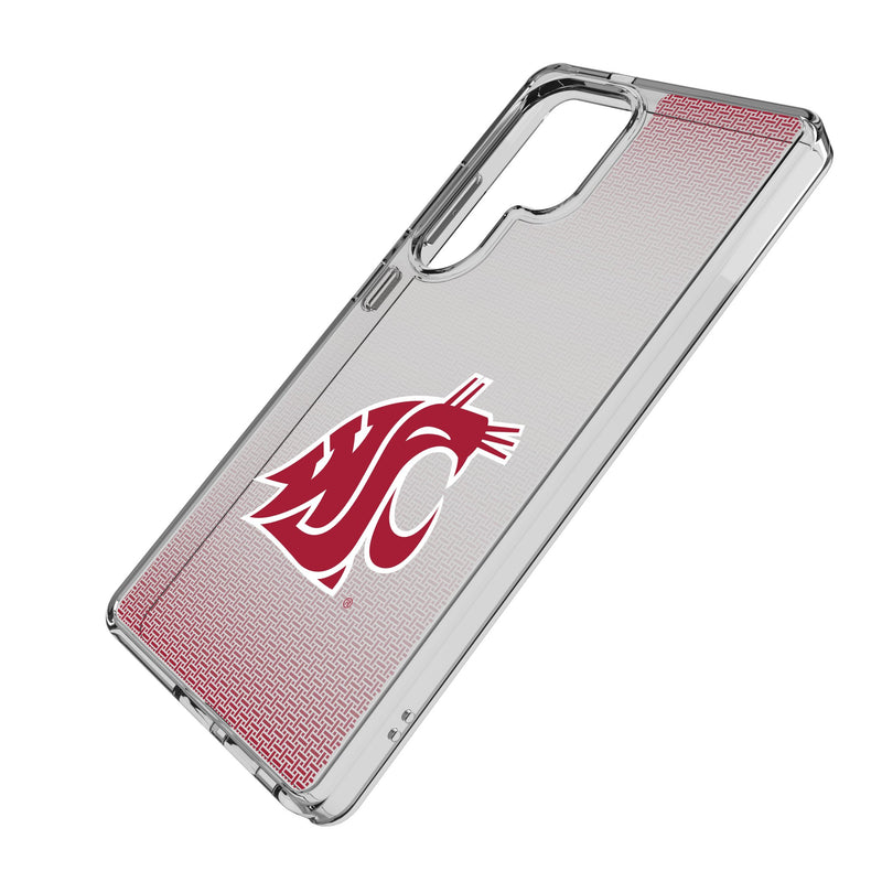 Washington State University Cougars Linen Galaxy Clear Phone Case for Samsung Galaxy Iso.Jpg