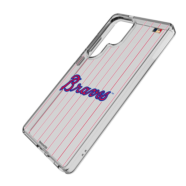 Atlanta Braves Home 2012 - Cooperstown Collection Pinstripe Galaxy Clear Phone Case for Samsung Galaxy Iso.Jpg