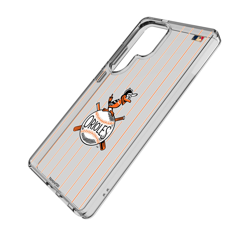 Baltimore Orioles 1954-1963 - Cooperstown Collection Pinstripe Galaxy Clear Phone Case for Samsung Galaxy Iso.Jpg