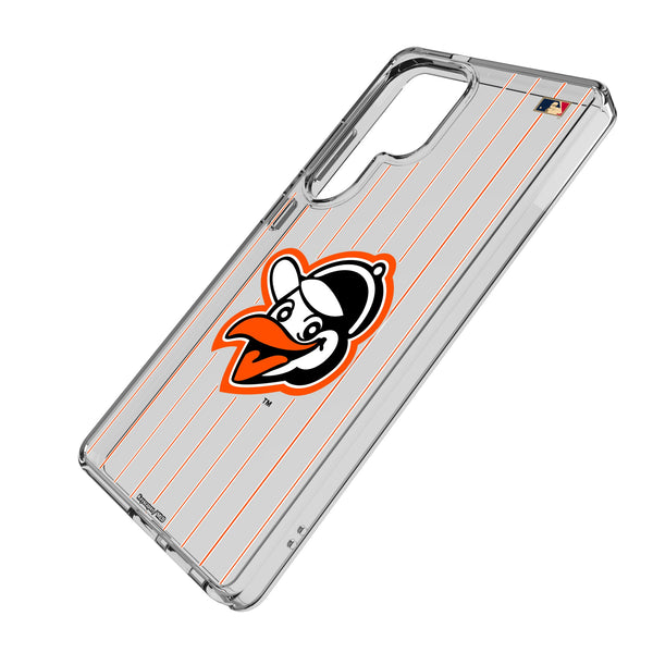 Baltimore Orioles 1955 - Cooperstown Collection Pinstripe Galaxy Clear Phone Case for Samsung Galaxy Iso.Jpg