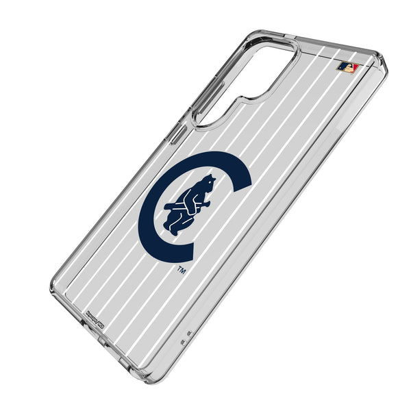 Chicago Cubs 1911-1912 - Cooperstown Collection Pinstripe Galaxy Clear Phone Case for Samsung Galaxy Iso.Jpg