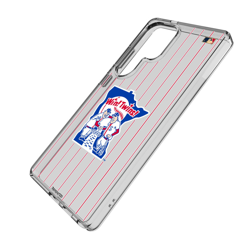 Minnesota Twins 1976-1986 - Cooperstown Collection Pinstripe Galaxy Clear Phone Case for Samsung Galaxy Iso.Jpg