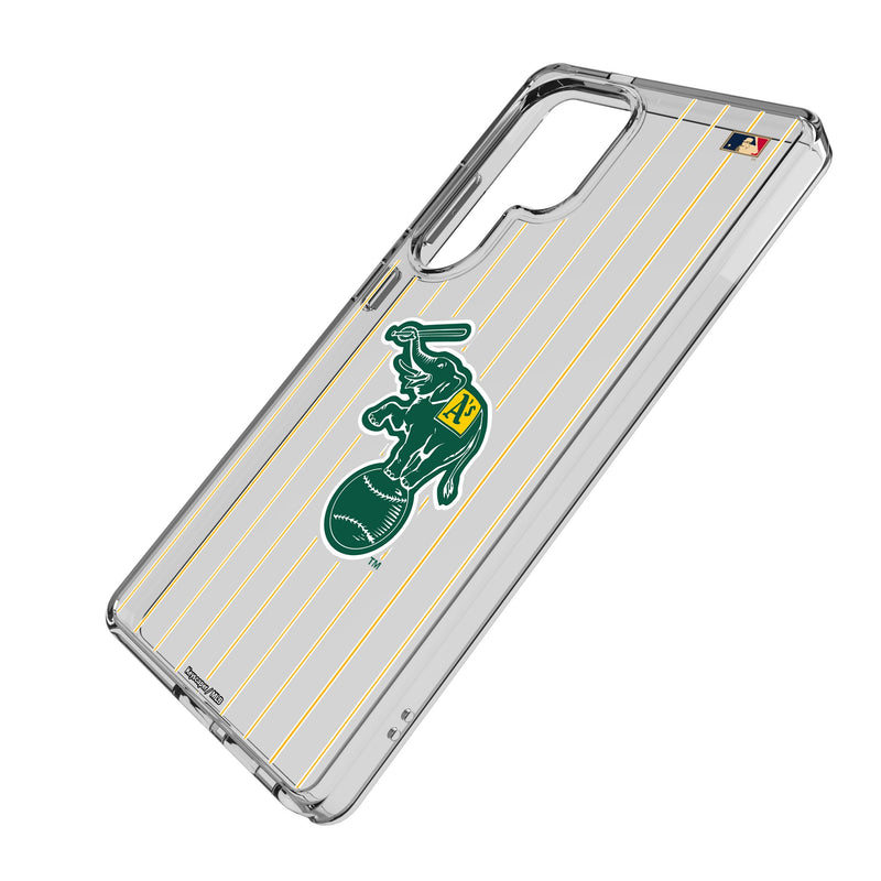 Oakland As Home 1988 - Cooperstown Collection Pinstripe Galaxy Clear Phone Case for Samsung Galaxy Iso.Jpg