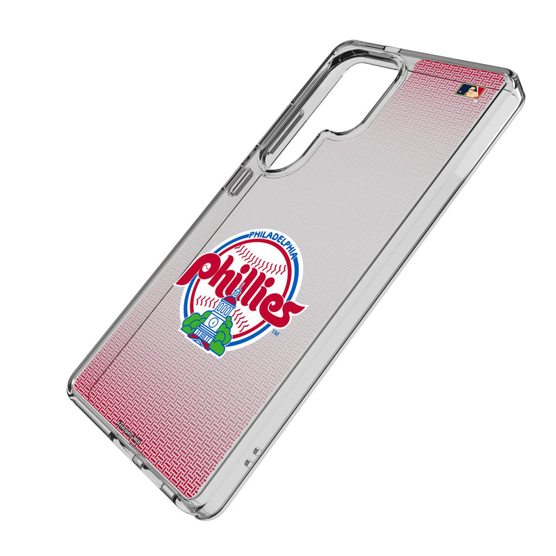 Philadelphia Phillies 1984-1991 - Cooperstown Collection Linen Galaxy Clear Phone Case for Samsung Galaxy Iso.Jpg