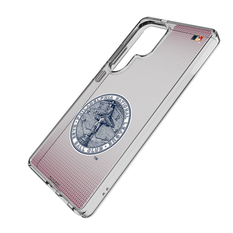 Philadelphia Phillies 1915-1943 - Cooperstown Collection Linen Galaxy Clear Phone Case for Samsung Galaxy Iso.Jpg