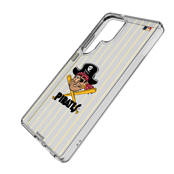 Pittsburgh Pirates 1958-1966 - Cooperstown Collection Pinstripe Galaxy Clear Phone Case for Samsung Galaxy Iso.Jpg
