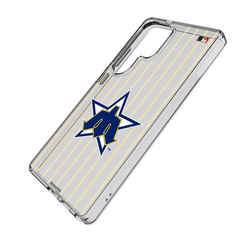 Seattle Mariners 1981-1986 - Cooperstown Collection Pinstripe Galaxy Clear Phone Case for Samsung Galaxy Iso.Jpg