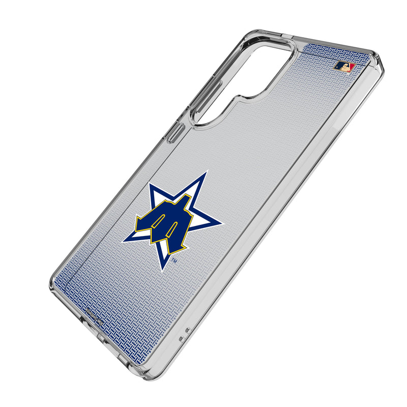 Seattle Mariners 1981-1986 - Cooperstown Collection Linen Galaxy Clear Phone Case for Samsung Galaxy Iso.Jpg