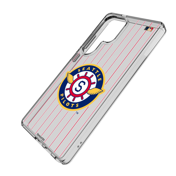Seattle Pilots 1969 - Cooperstown Collection Pinstripe Galaxy Clear Phone Case for Samsung Galaxy Iso.Jpg