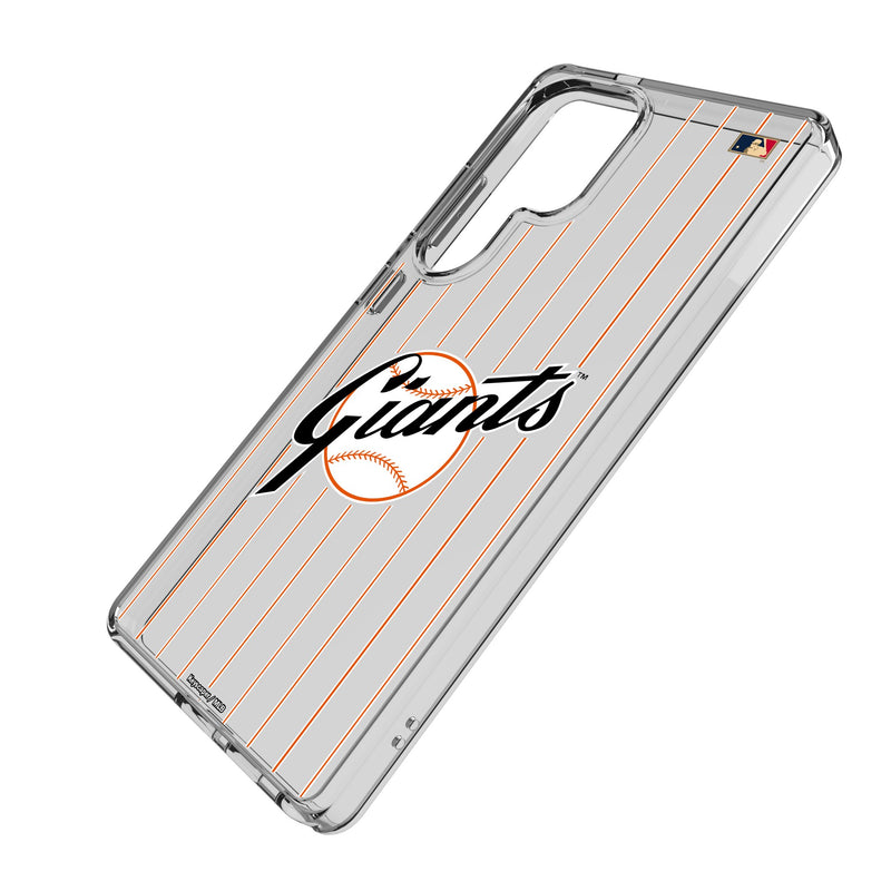 San Francisco Giants 1958-1967 - Cooperstown Collection Pinstripe Galaxy Clear Phone Case for Samsung Galaxy Iso.Jpg