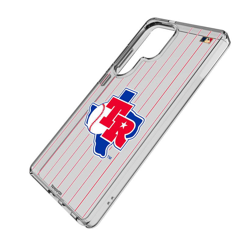 Texas Rangers 1981-1983 - Cooperstown Collection Pinstripe Galaxy Clear Phone Case for Samsung Galaxy Iso.Jpg